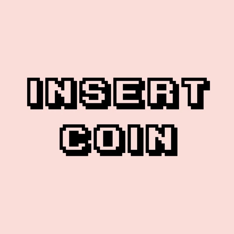 Arcade Insert Coin schwarz