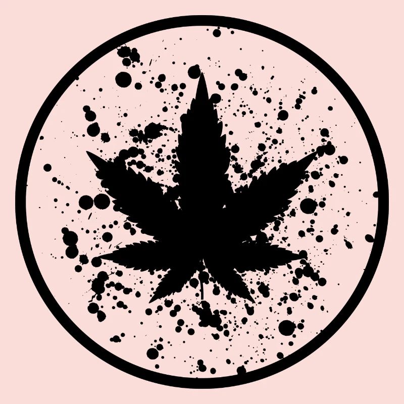 Cannabis leaf color blobs in a circle