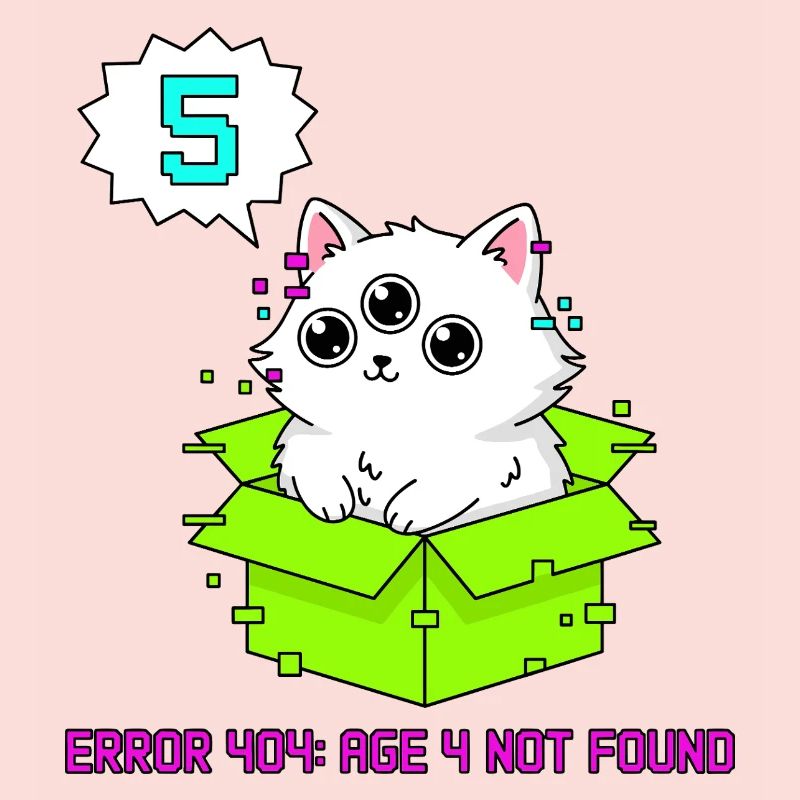 Error 404 Katze 5. Geburtstag