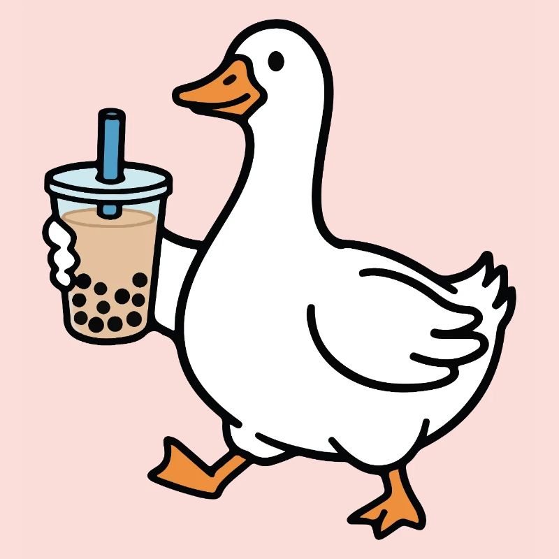 Quakende Ente mit Bubble Tea