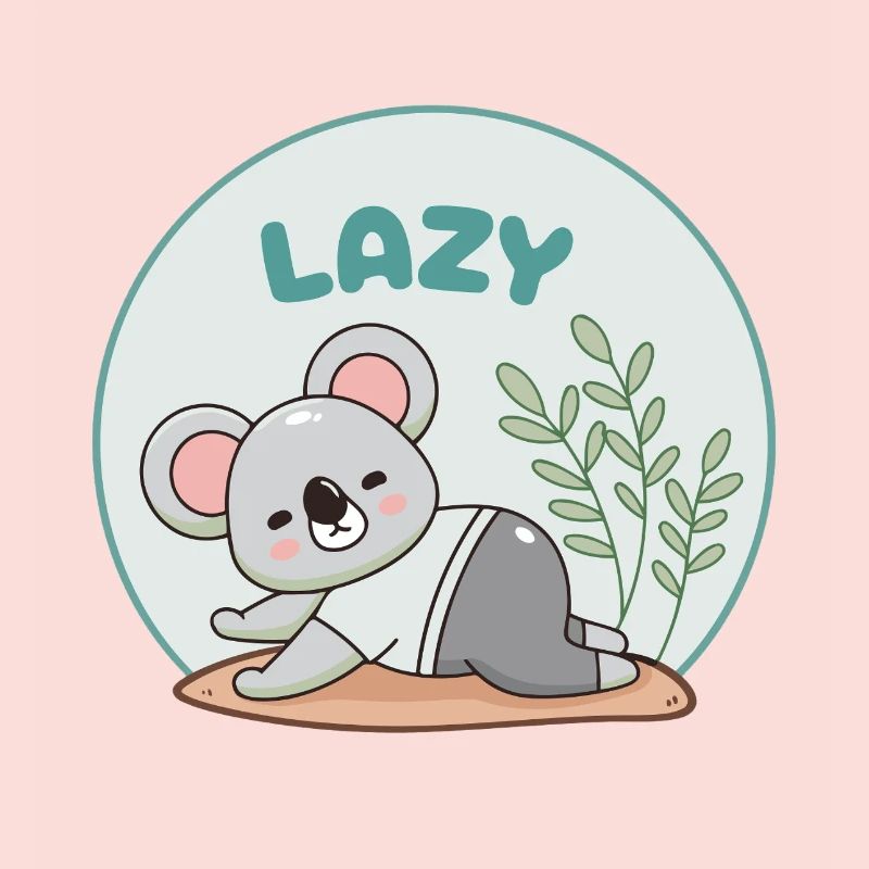 Koala Sloth Humorous Pastel