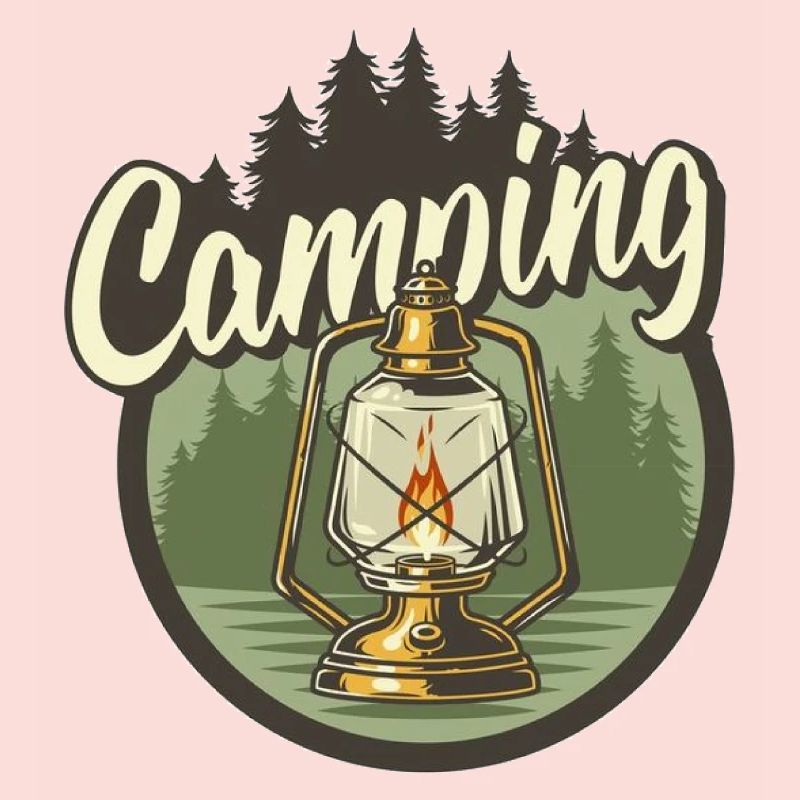 Lanterne de camping dans la forêt