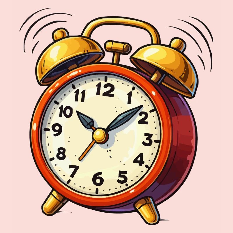 Alarm Clock Comic Clock
