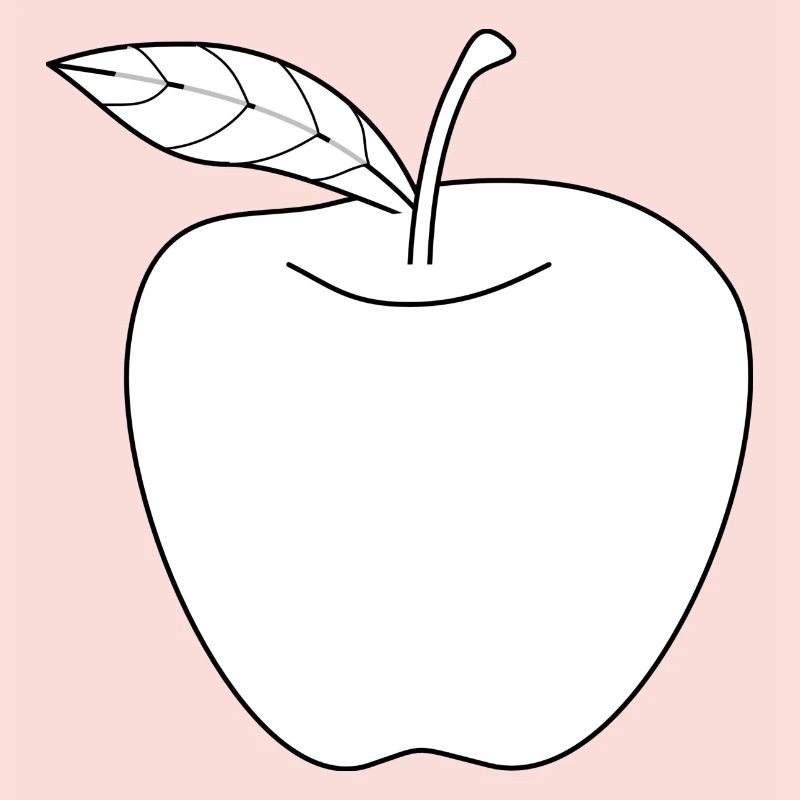 Apfel schwarz-weiß Geschenk Geschenkidee