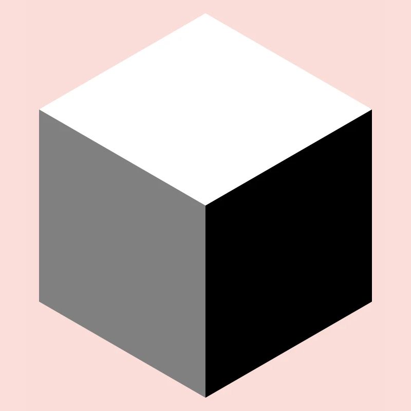 Geometric Cube Silhouette