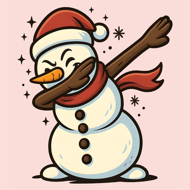 Dabbing Snowman