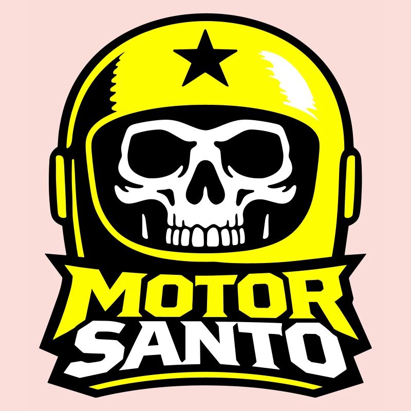 Motor Santo Skull Logo