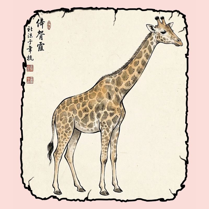Giraffe Antik Kunst