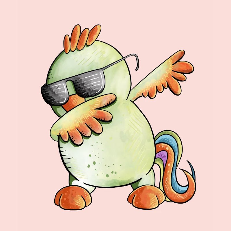 Dab Dance Rooster I Dabbendes Poulet