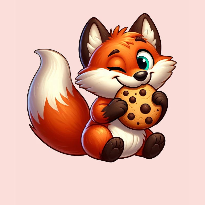 Mignon renard roux avec biscuit
