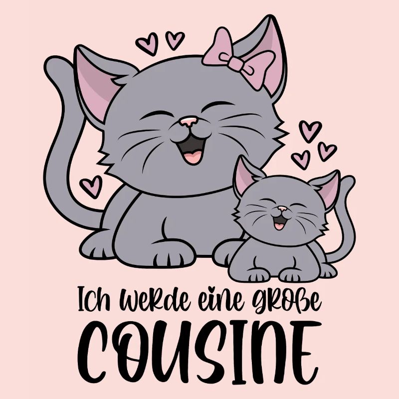 Ich werde eine große Cousine - Katze Katzen Kinder