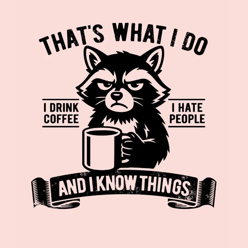 I drink coffee, I hate people and I know things