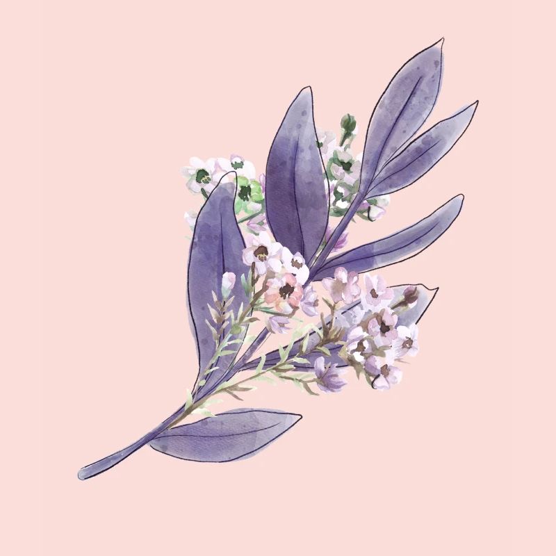 Lila Lavendel Blumenmuster