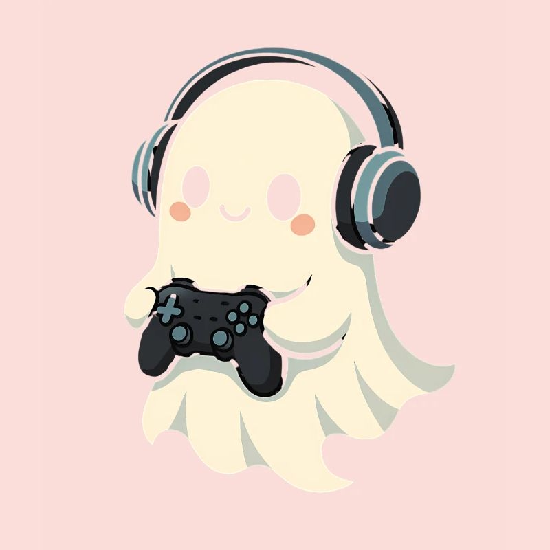 Geist mit Kopfhörer Spielcontroller