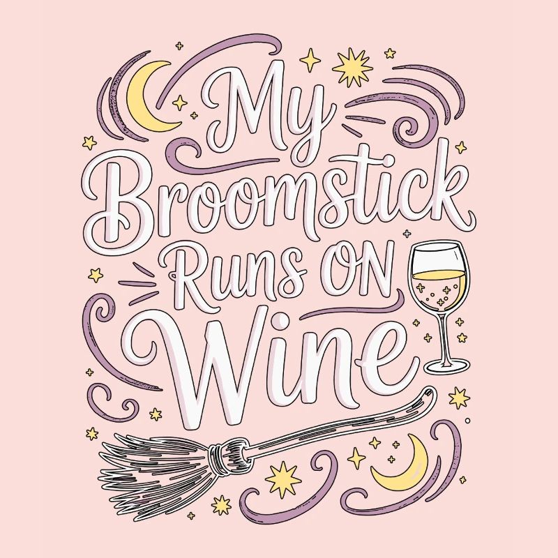 Witchcraft My Broomstick Runs On Moon Magic Wicca