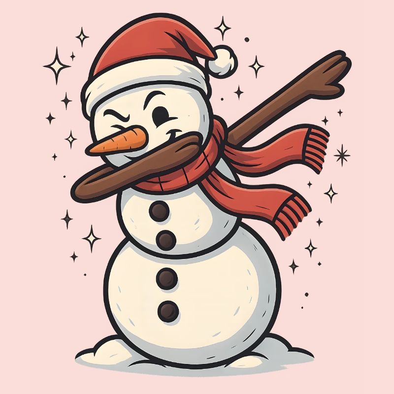 Dabbender Schneemann Dab Winter