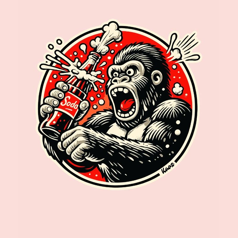 Soda Gorilla dans un comic rétro