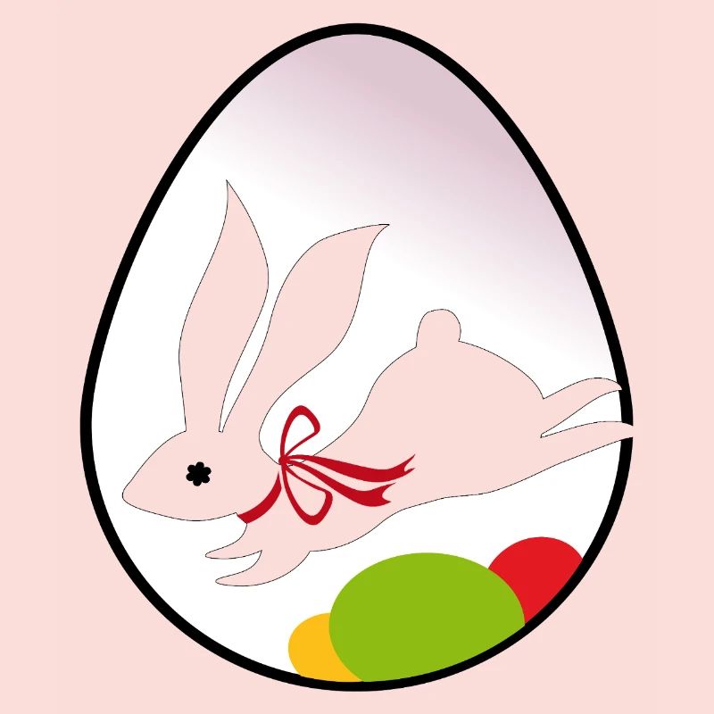Easter Bunny Silhouette in Egg