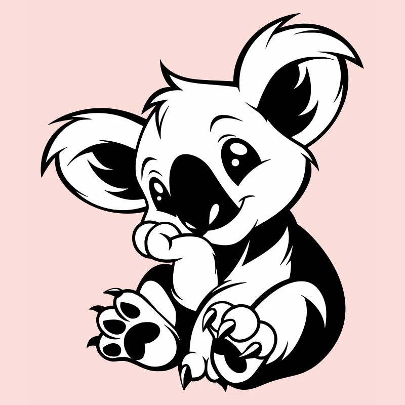 Süßer Koala sitzt verspielt