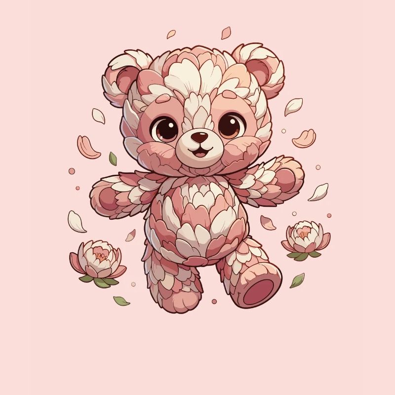 Blossoms Panda Rosy Cuddly Creature