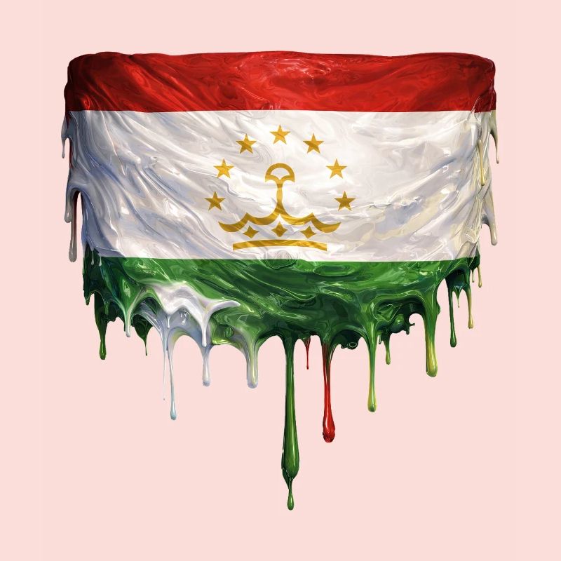 Gouttes de graffitis du drapeau tadjik