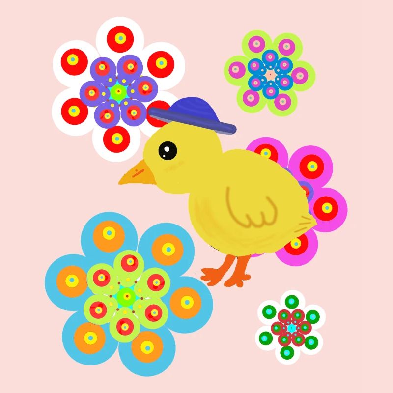 Retro Spring Summer Retro Chick Chicken