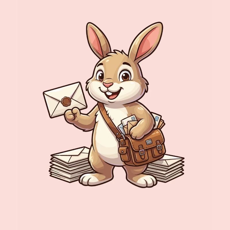 Postbunny mit Briefen