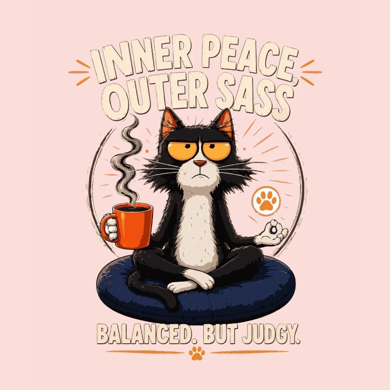 Inner Peace Outer Sass Cat