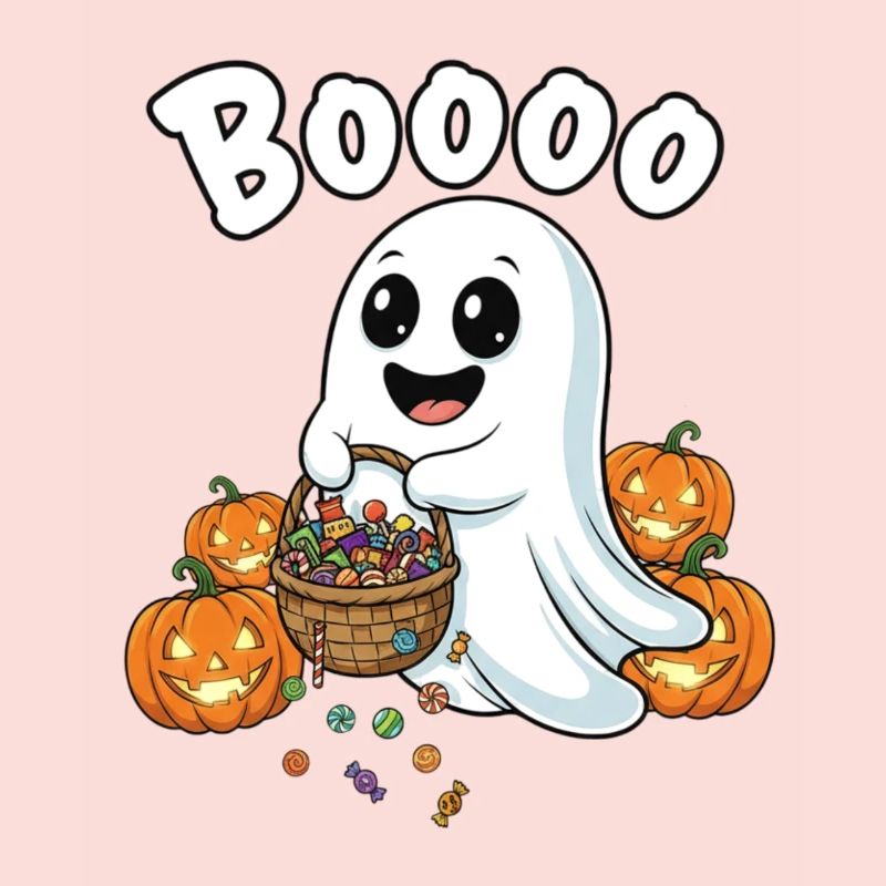 Boo Ghost Halloween Candy Basket
