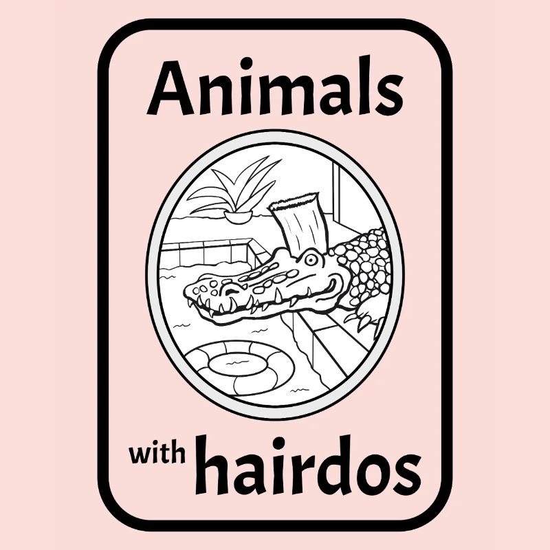Crocodile avec coiffure