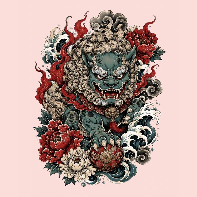 Gardien de la Fleur de Foo Dog