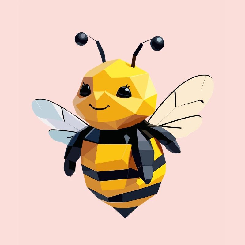 Mignon design polygone bourdon