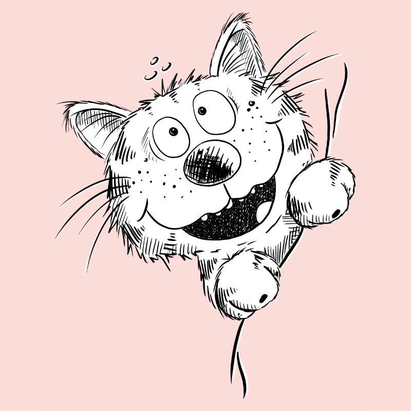 Drôle de chat rit