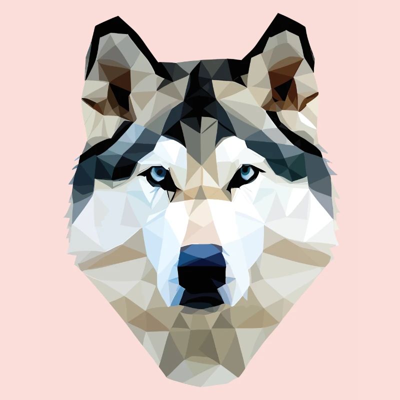 Husky Hund Polygon