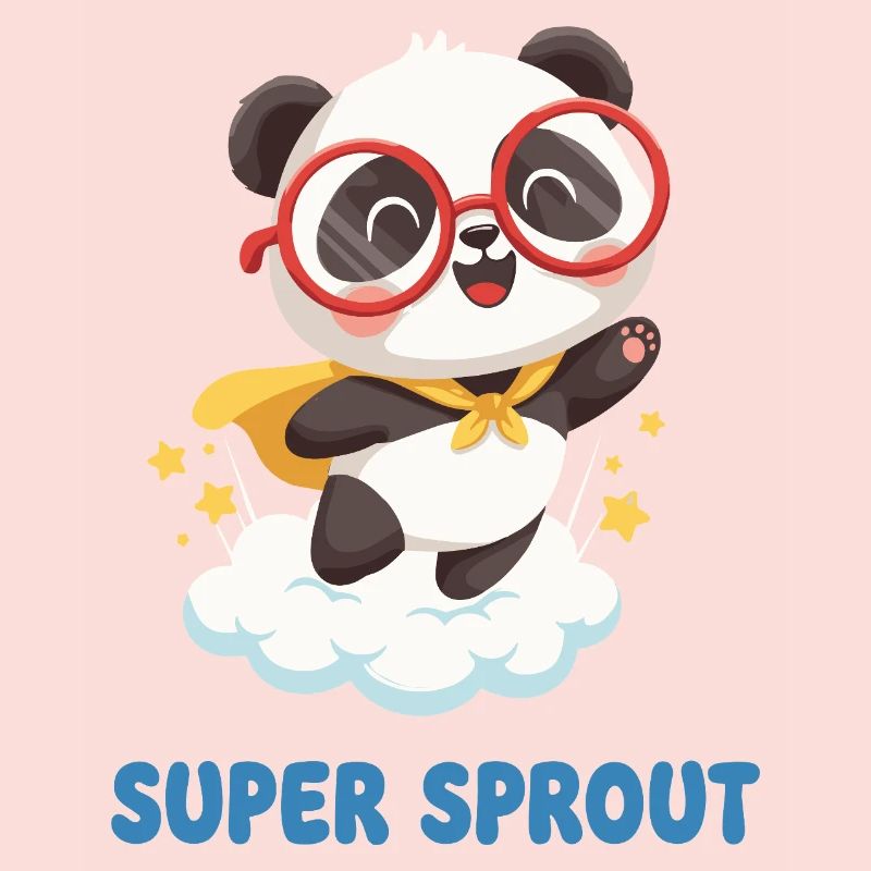 Mignon Super Sprout Panda avec capuchon