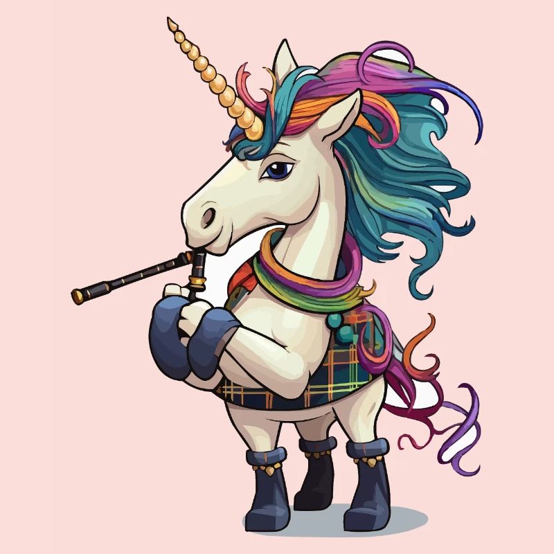 Bunter Einhorn Dudelsack