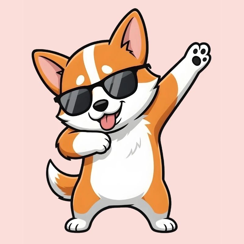Dabbing Corgi