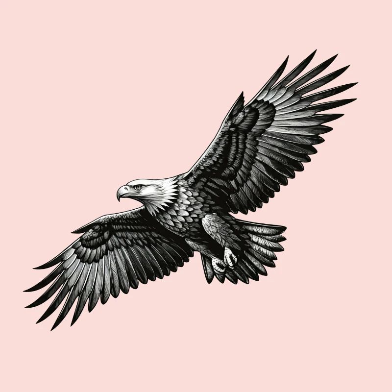 Le pygargue à queue blanche en vol - un symbole de liberté