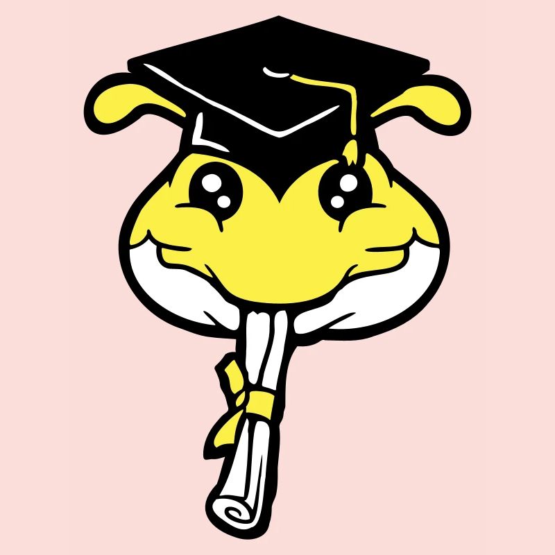 Caterpillar High School Graduation Passed College Worm
