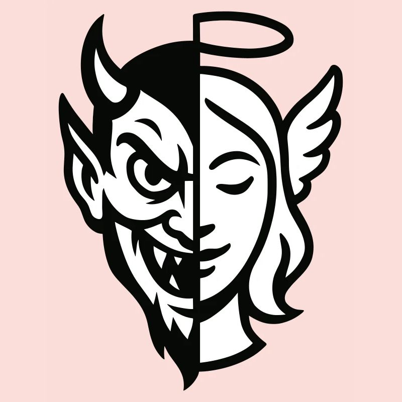 Split Face Demon Angel