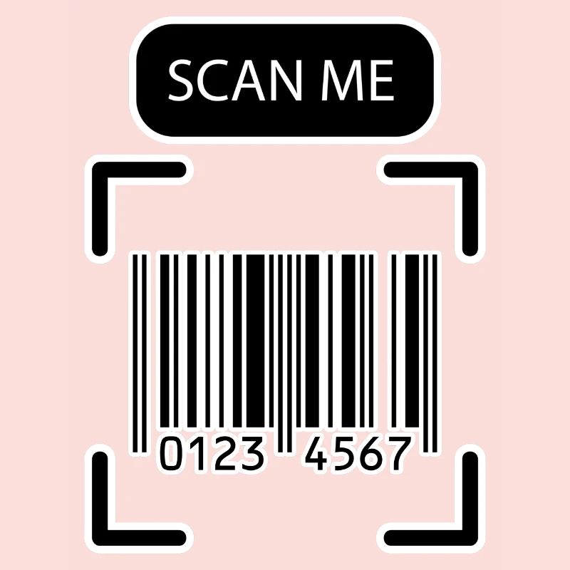 SCAN ME Barcode Lustiges Design