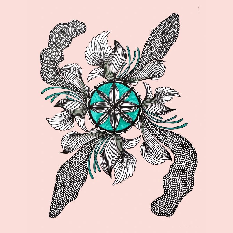Fleur Étoile Déco Sarcelle