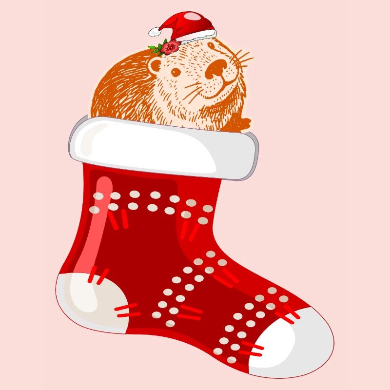 BAS DE NOËL PÈRE NOËL CAPYBARA