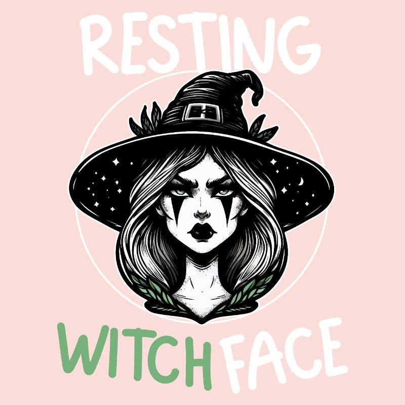 Witch Face at Rest Illustration
