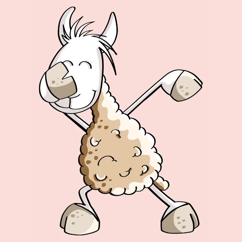 Dab Dance Lama - Dabbing Alpaca - Fun Comic