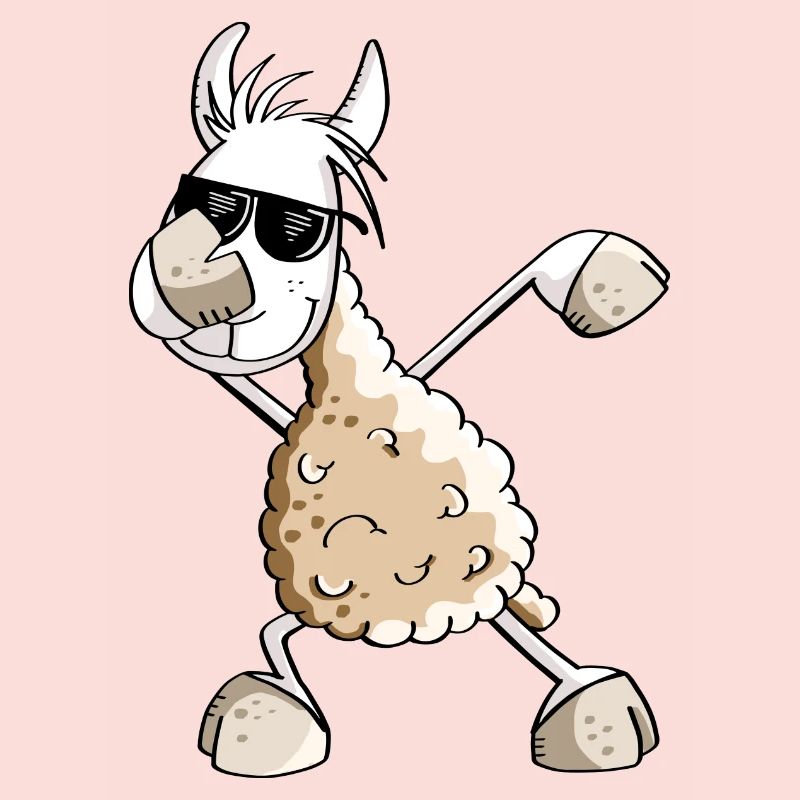 Cooles Dab Dance Lama - Dabbing Alpaka - Comic Fun