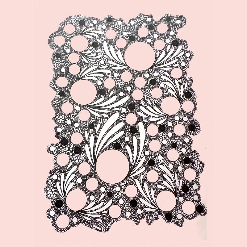 Blattblasen Lace Muster