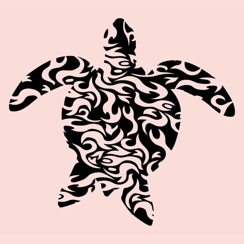 pattern cool sea turtle silhouette outline s