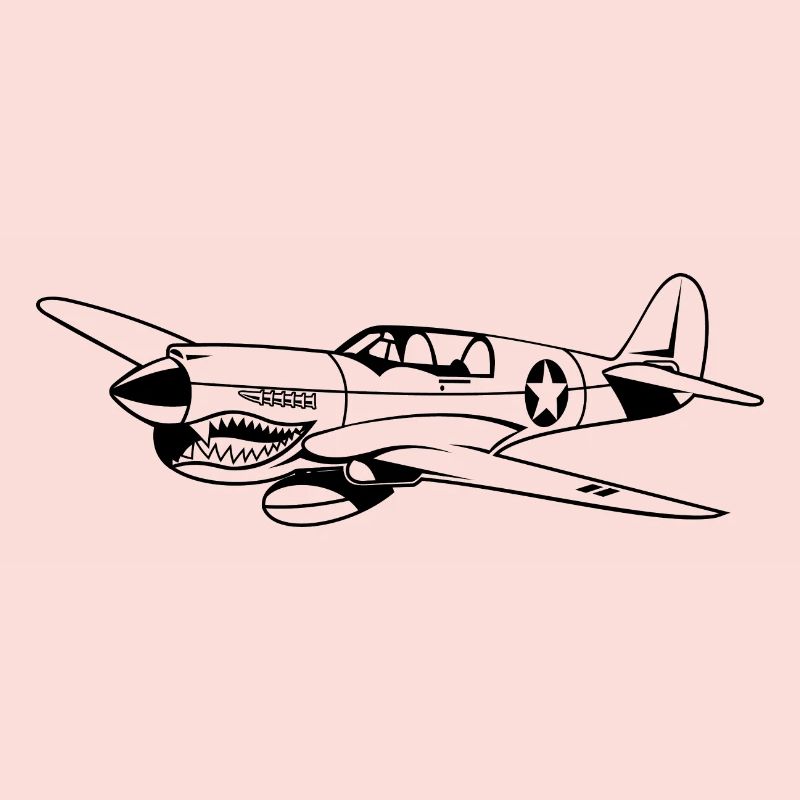 Fighter / pilote de chasse Warhawk 02_schwarz