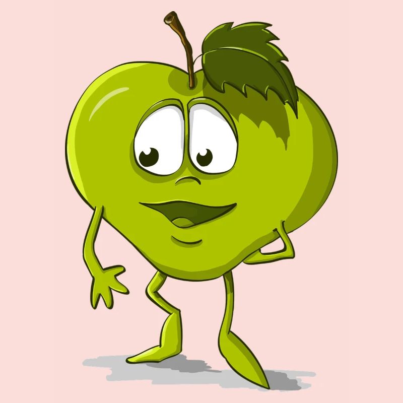 Süßer grüner Apfel. Geschenkidee